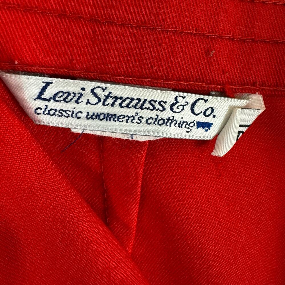 Levi Strauss & Co. Vintage 80s Red Straight Leg High Rise Dress Pants Size 12 - Picture 6 of 9